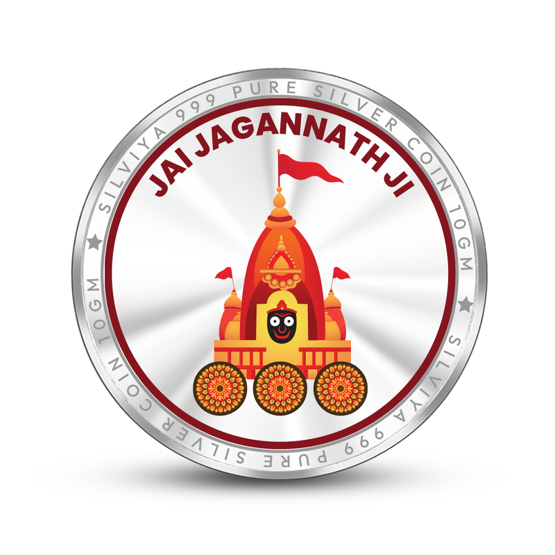 Bhagwan Jagannath Ji 999 Pure Silver Coin Round Shape