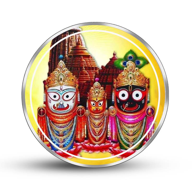 Bhagwan Jagannath Ji 999 Pure Silver Coin Round Shape