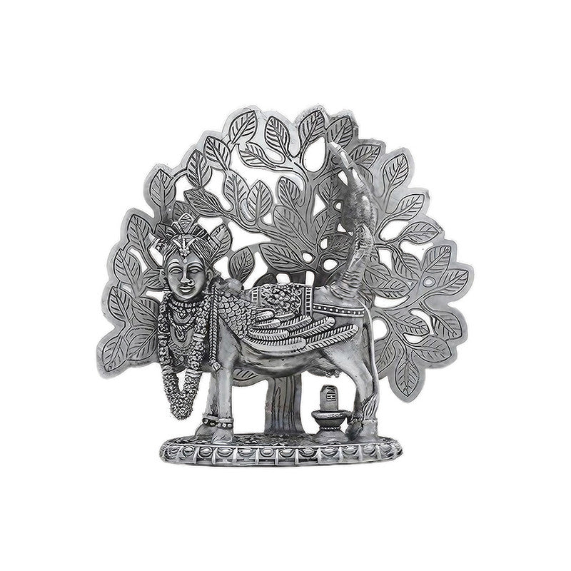 925 Pure Silver Kamdhenu Cow 3D Idol