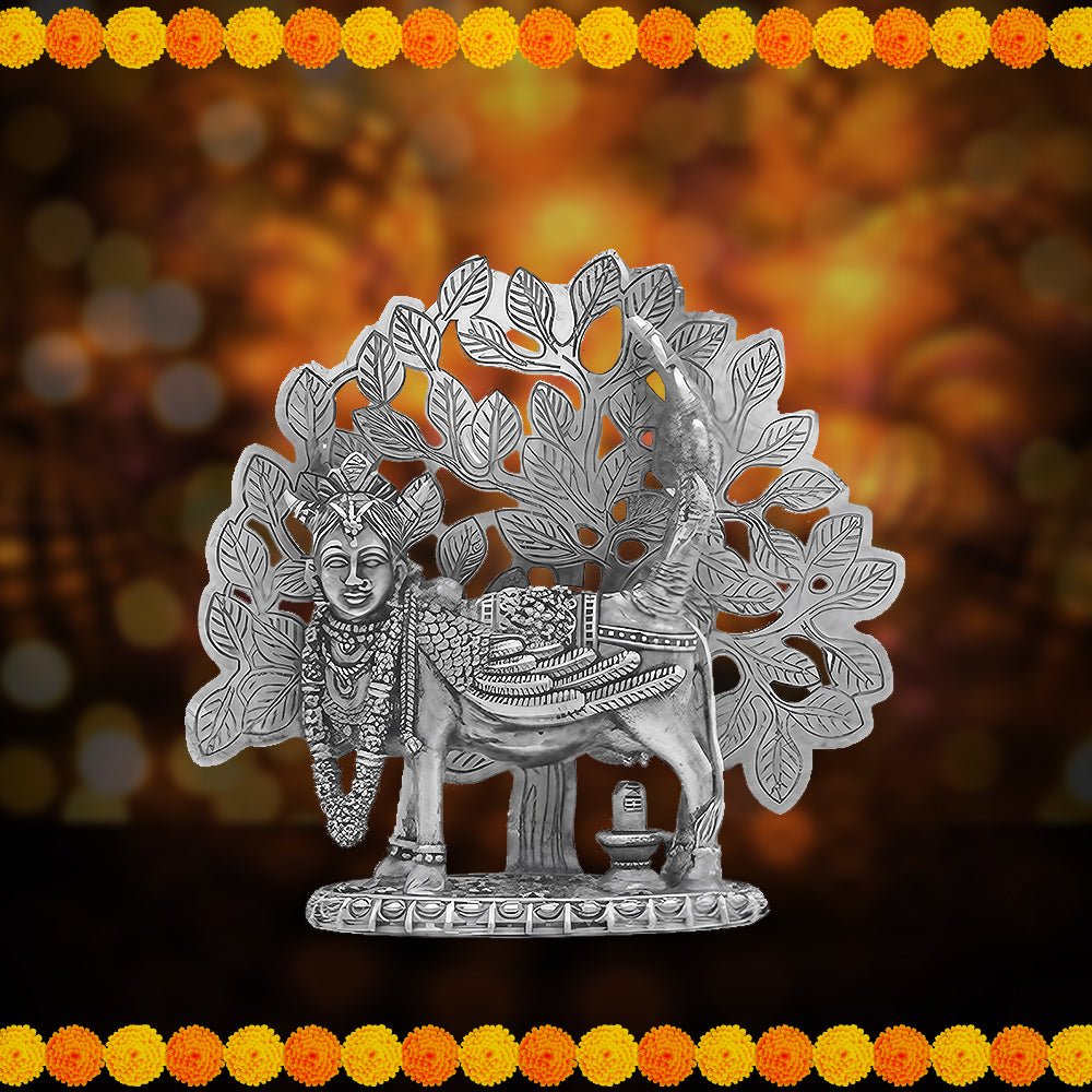 925 Silver Kamdhenu Cow 3D Idol