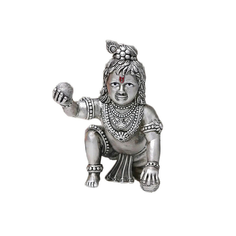 925 Silver Little Kanha Ji 3D Idol