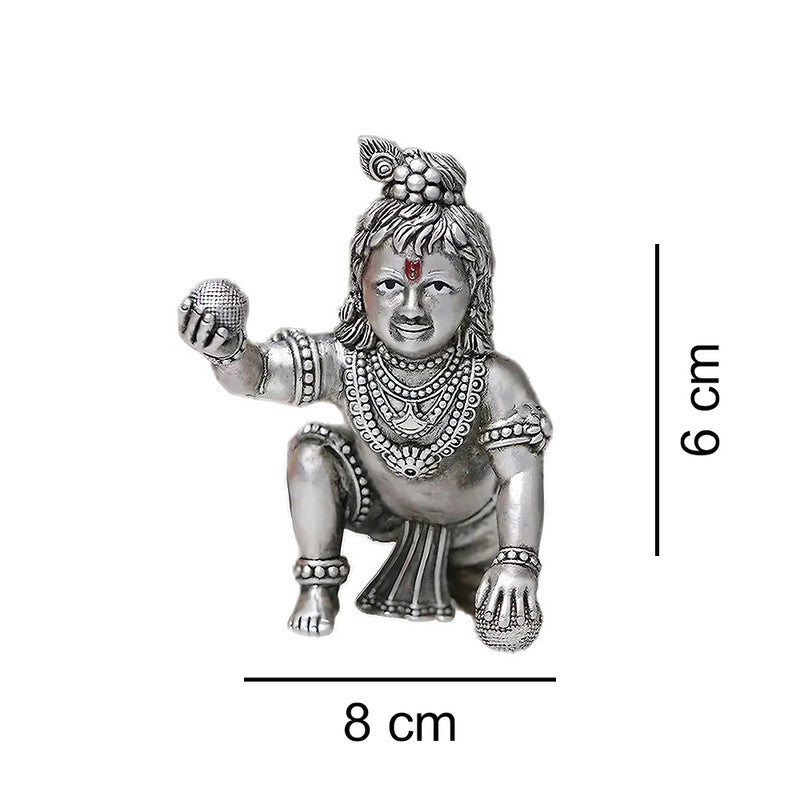 925 Silver Little Kanha Ji 3D Idol