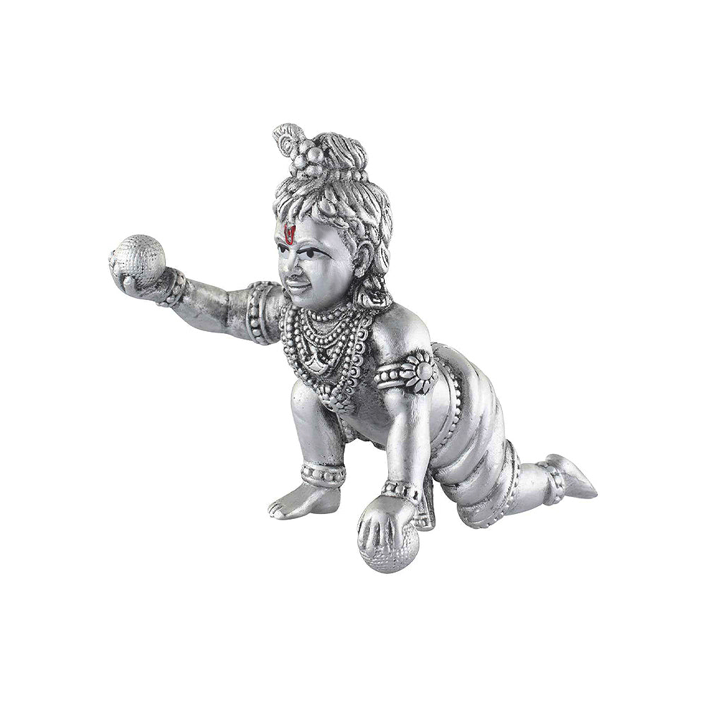 925 Silver Little Kanha Ji 3D Idol