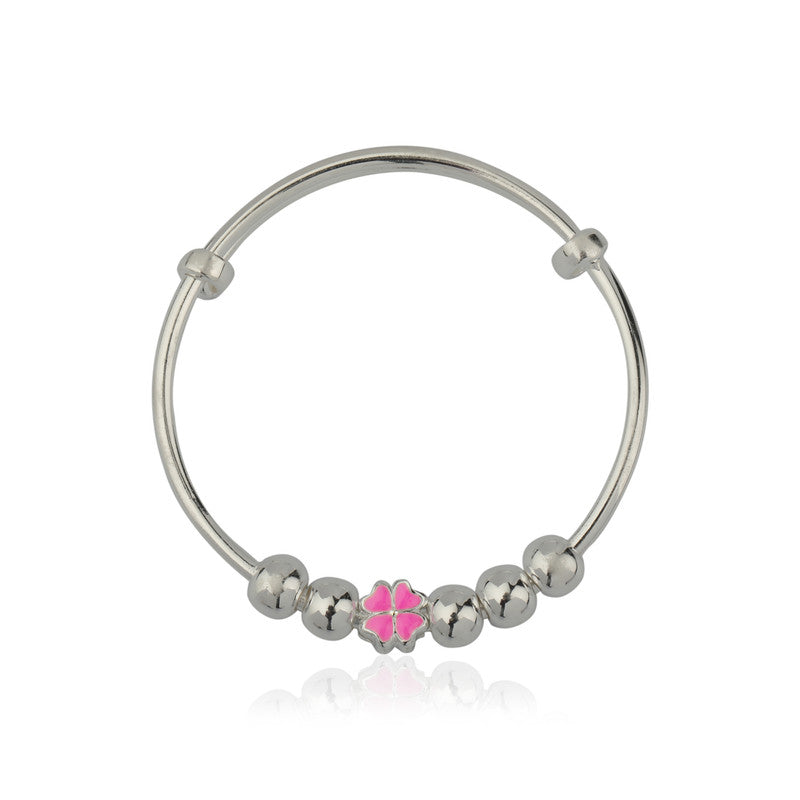 Kids' Silver Ball Charm Kada in 925 Silver with Minimalist Design
