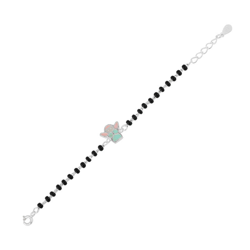 Adjustable Kids Silver Fairy Nazariya in 925 Silver with Fairy Charm and Evil Eye Beads