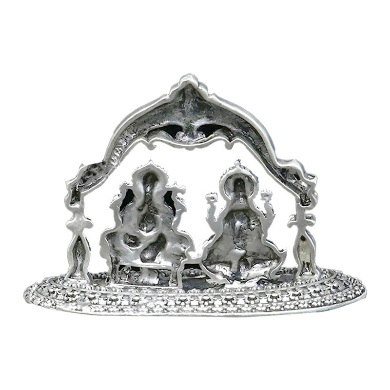 925 Silver Lakshmi Ganesh Ji 2D Idol