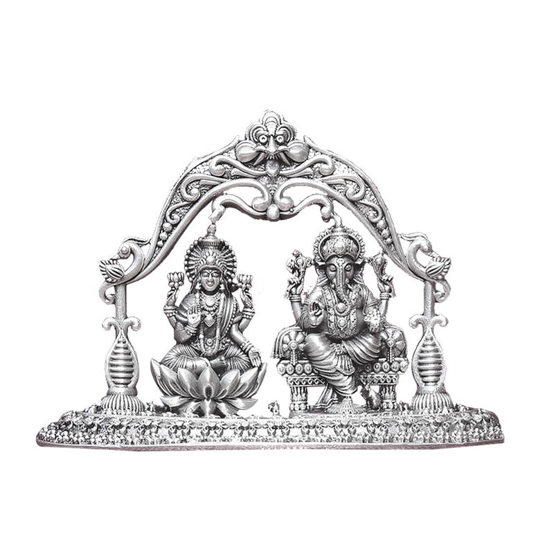 925 Silver Lakshmi Ganesha Ji 2D Idol