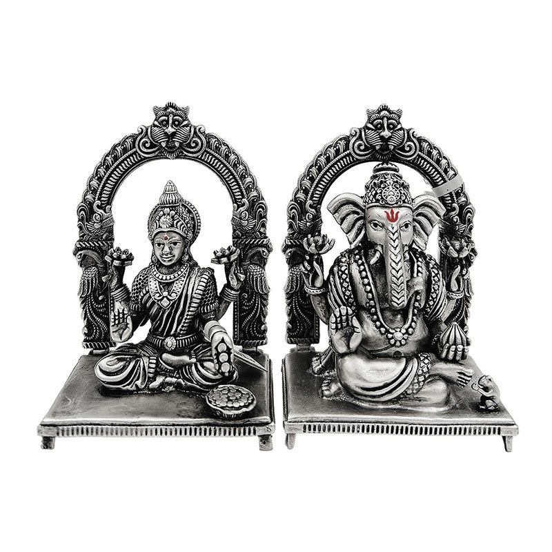 925 Silver Lakshmi Ganesha 3D Idol