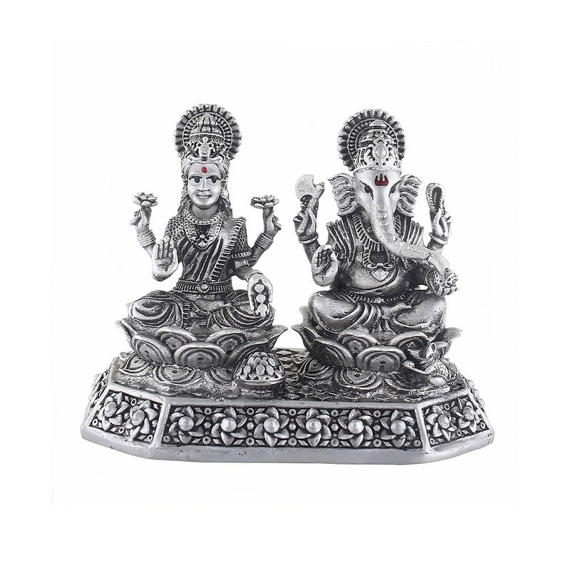 925 Silver Lakshmi Ganesh Ji 3D Idol