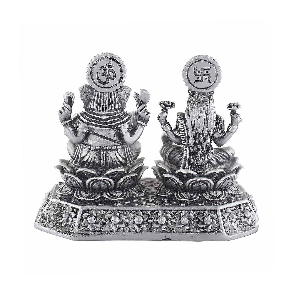 925 Silver Lakshmi Ganesh Ji 3D Idol