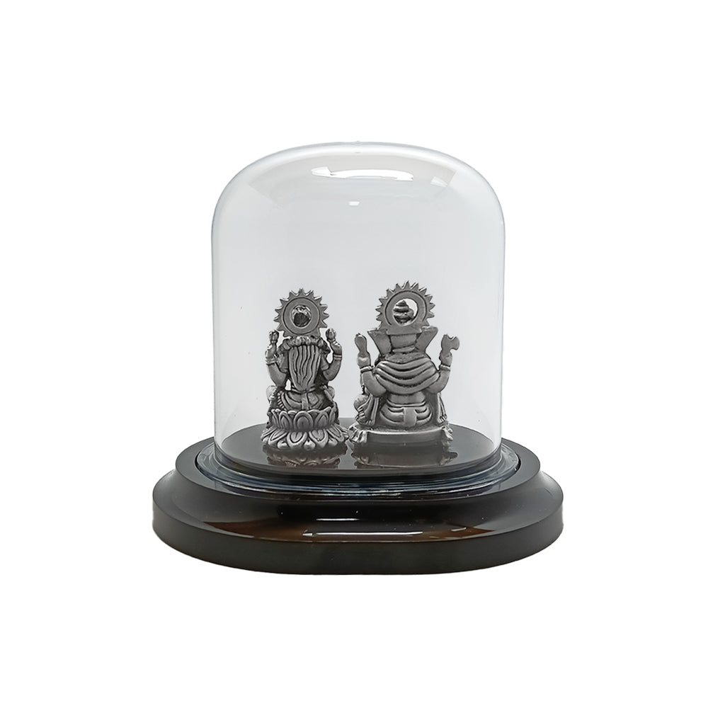 925 Silver Lakshmi Ganesh Ji for Office Desk & Car Dashboard