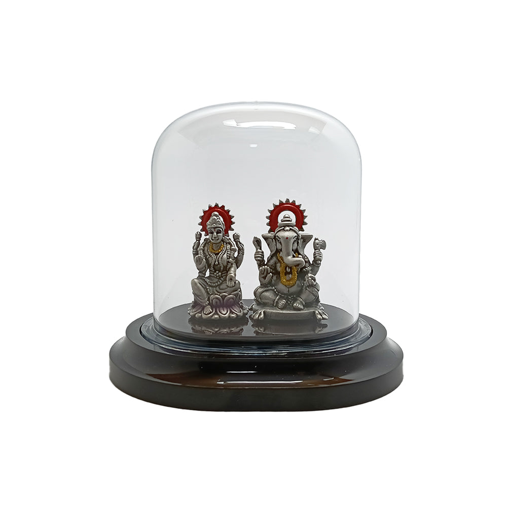 925 Silver Lakshmi Ganesh Ji for Office Desk & Car Dashboard