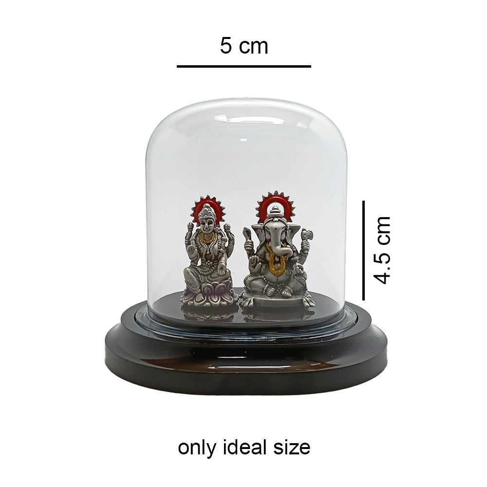 925 Silver Lakshmi Ganesh Ji for Office Desk & Car Dashboard