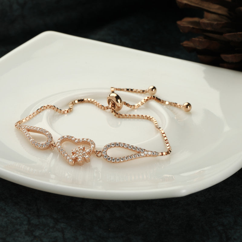 Love Heart Silver Bracelet – Stylish 925 Silver Jewellery for Diwali, Anniversary & Festive Gifting
