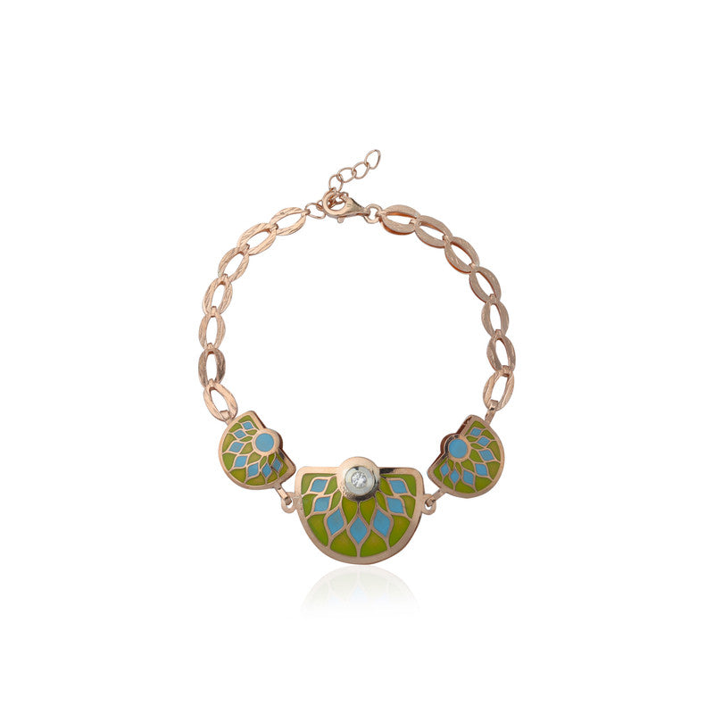 Peacock Feather Bracelet – Elegant 925 Silver Jewellery for Diwali, Karva Chauth & Festive Celebrations