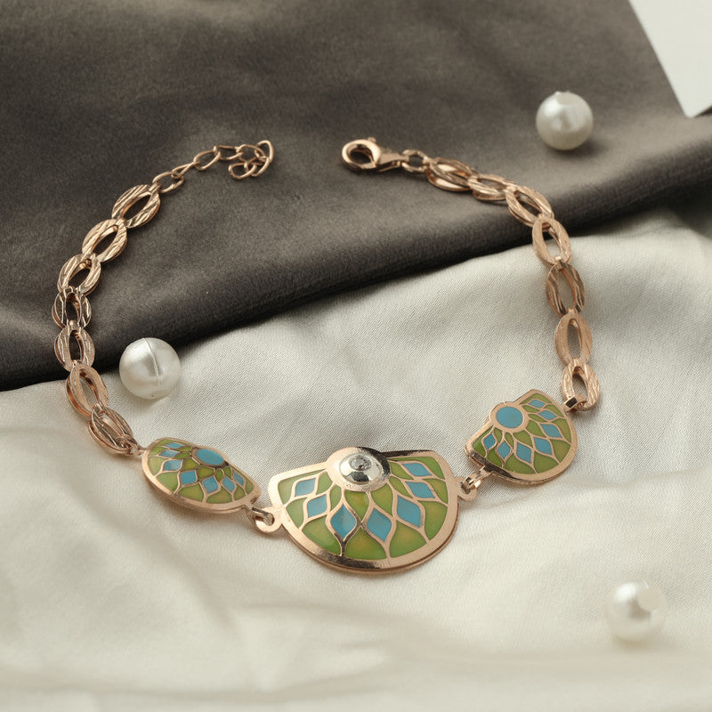 Peacock Feather Bracelet – Unique Silver Jewellery Gift for Raksha Bandhan & Festive Occasions