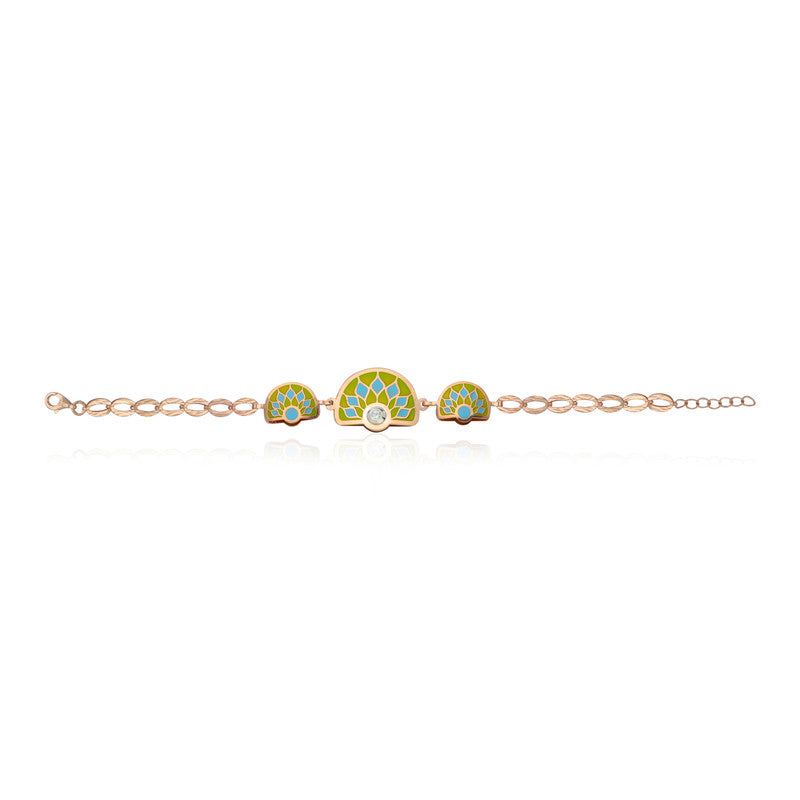 Peacock Feather Bracelet – Luxury 925 Silver Jewellery for Diwali, Anniversary & Special Celebrations