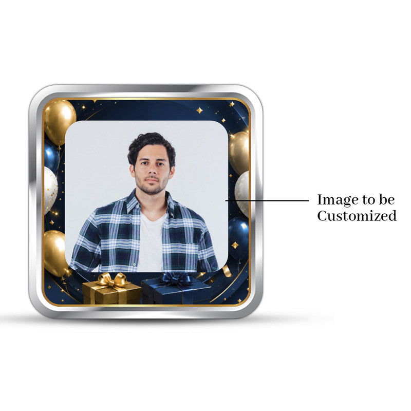 Happy Birthday Personalized 999 Pure Silver Coin Square Shape