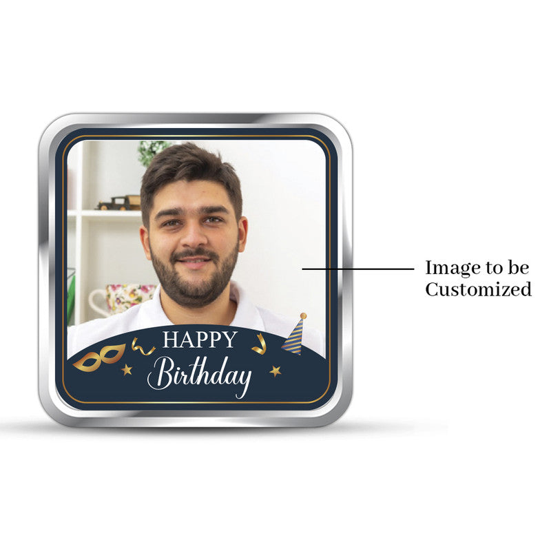 Happy Birthday Customized 999 Pure Silver Square Coin