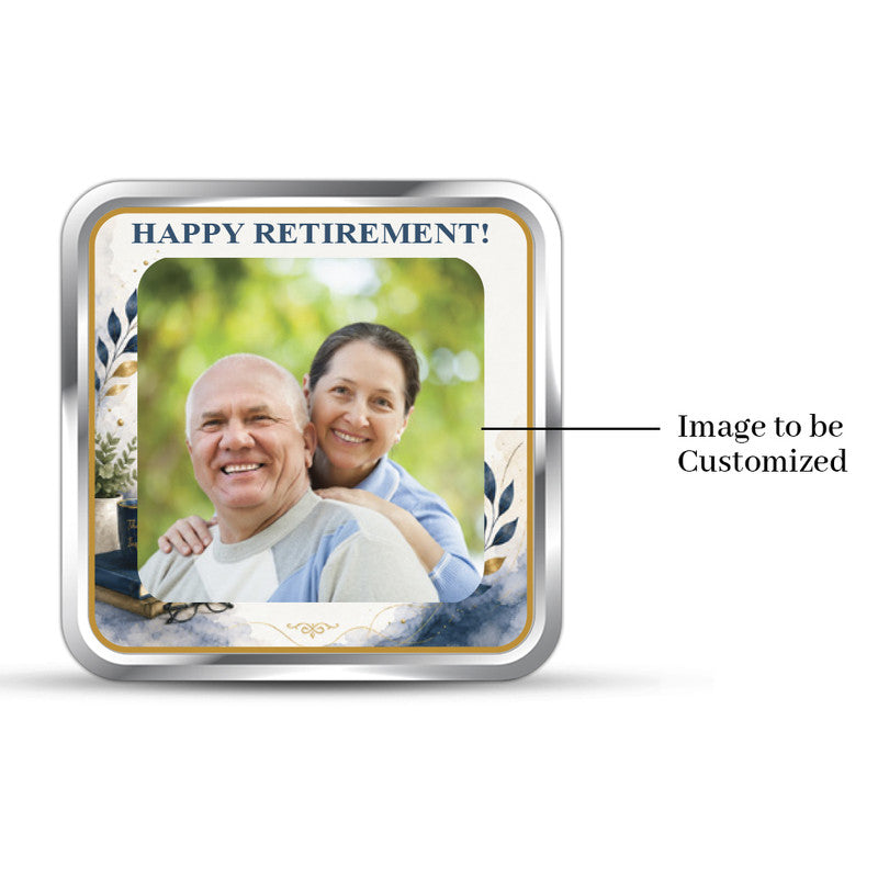 Office Retirement Personalized 999 Pure Silver Square Coin