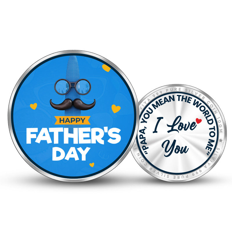 Father's Day Gift 999 Pure Silver Coin Round Shape