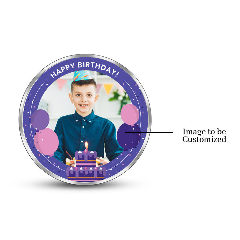 Personalized 999 Pure Silver Birthday Coin Gift Round