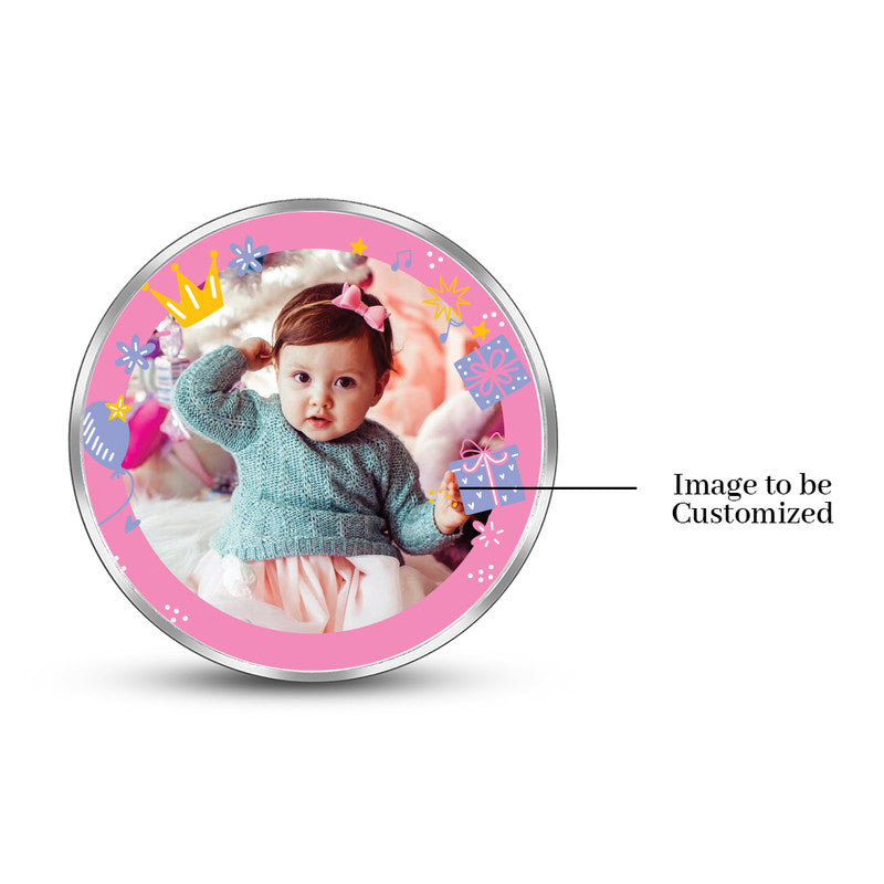 Pure Joy Custom 999 Pure Silver Coin Gift for New Baby