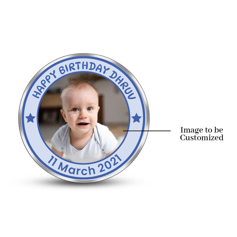 Personalized Little Boy Birthday 999 Pure Silver Coin Round