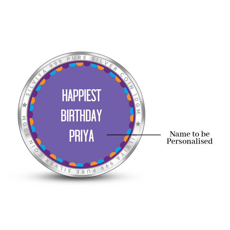 Personalized Birthday Star Gift 999 Pure Silver Coin Round