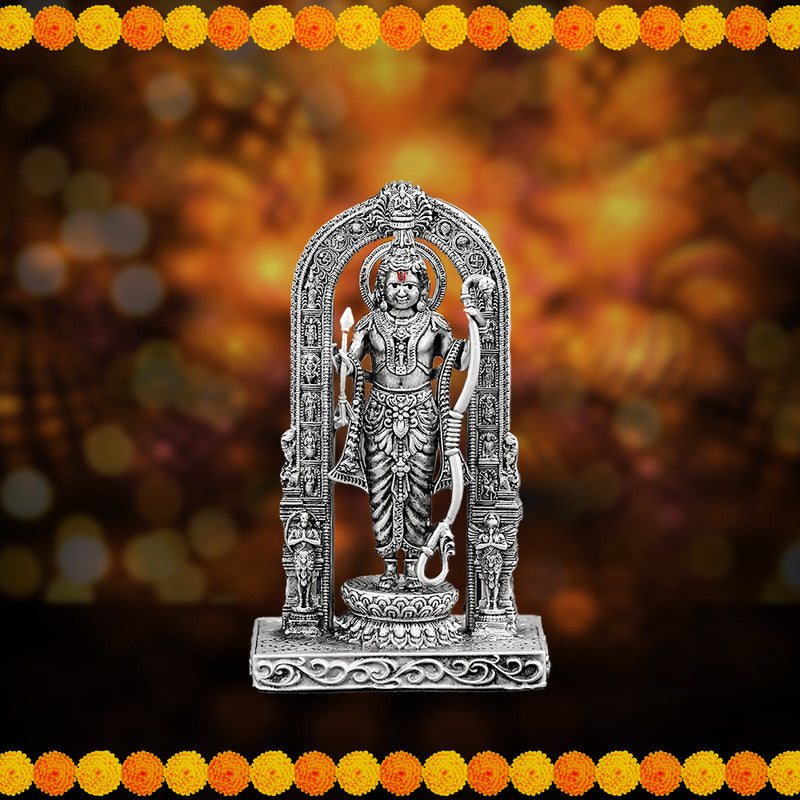 925 Silver Ram Lalla Virajmaan 3D Idol