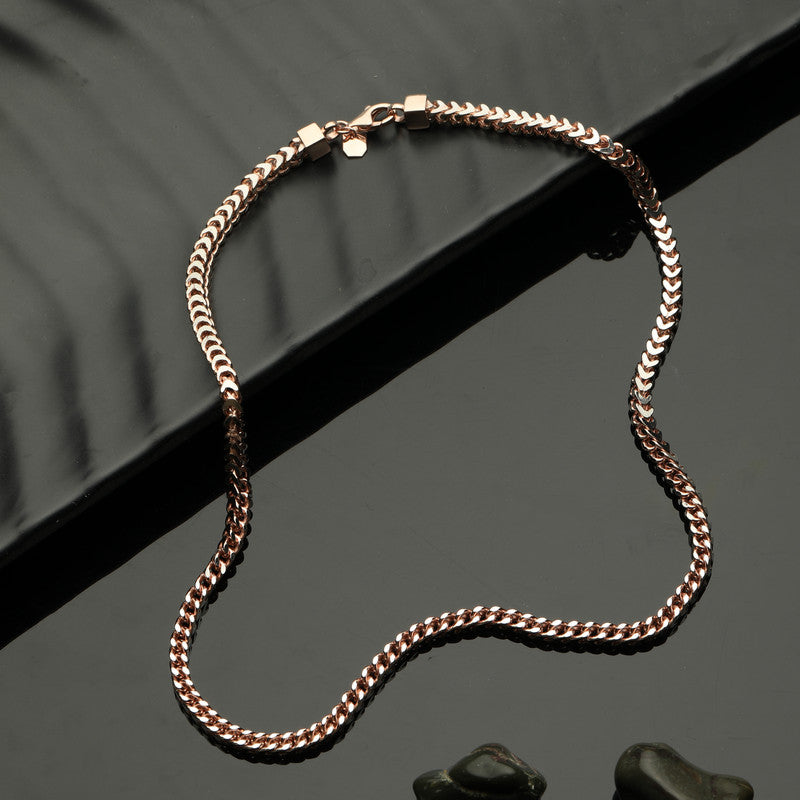Rose Gold Cuban Chain 925 Silver prop – Karwa Chauth gift for husbands and wives