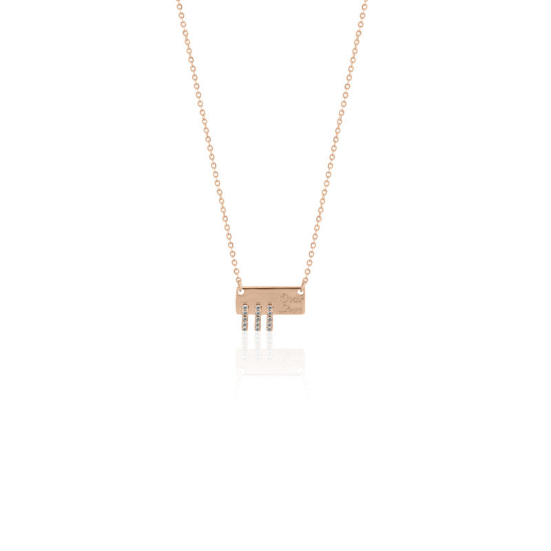 Rose Gold Fairy 925 Silver Pendant Necklace – enchanting festive jewelry with whimsical charm