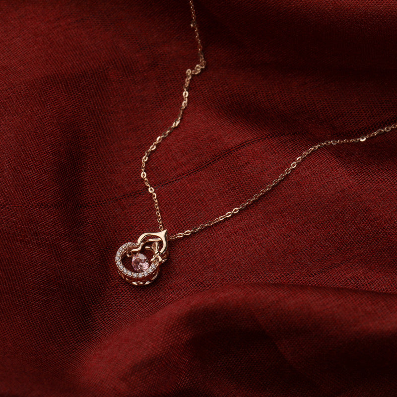 Rose Gold Pot Shape 925 Silver Pendant isolated – modern festive pendant for gifting