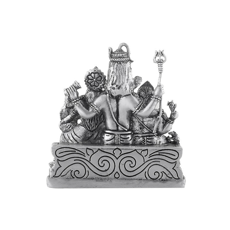 925 Silver Shiv Pariwar 3D Idol Set