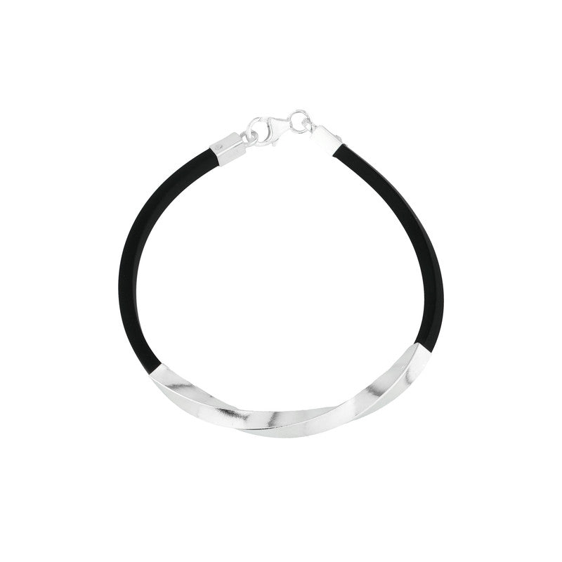 925 Silver Black Bead Cluster Bracelet for gifting and daily wear.