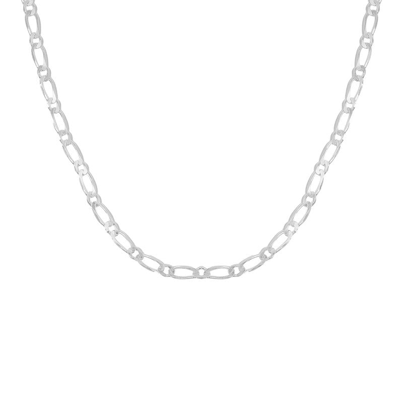 Solid Men’s Silver Classic Figaro Chain – premium and stylish necklace