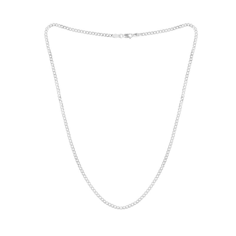 Men’s Silver Cuban Italian Chain Necklace – bold and durable design