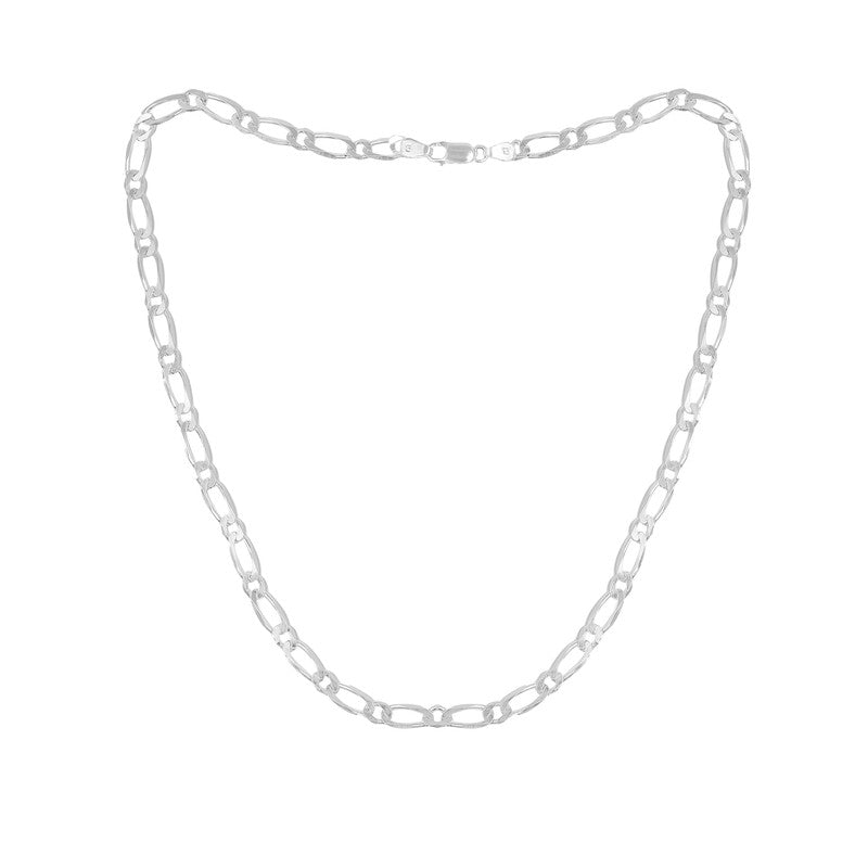 Men’s Silver Figaro Classic Chain Necklace – elegant and durable design