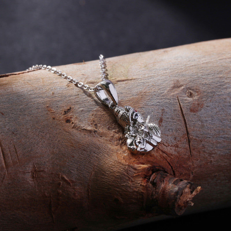 925 Silver Krishna Ji Pendant with fine details – spiritual silver jewelry