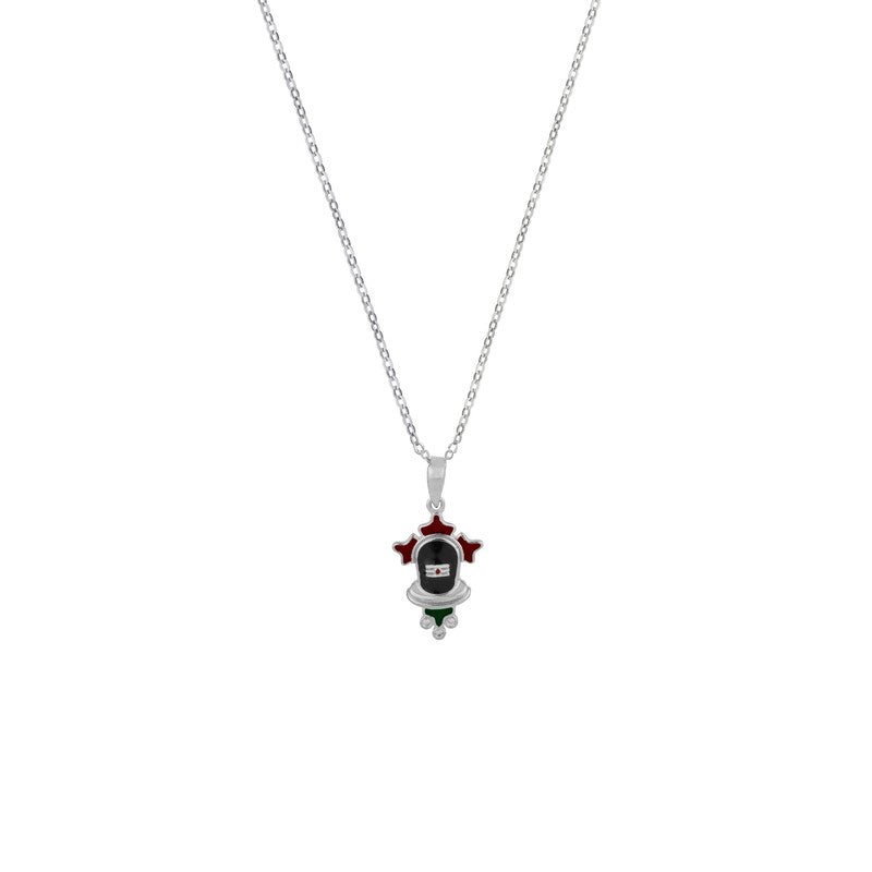 Men’s Silver Mahadev Shivling Pendant – spiritual sterling silver necklace for men