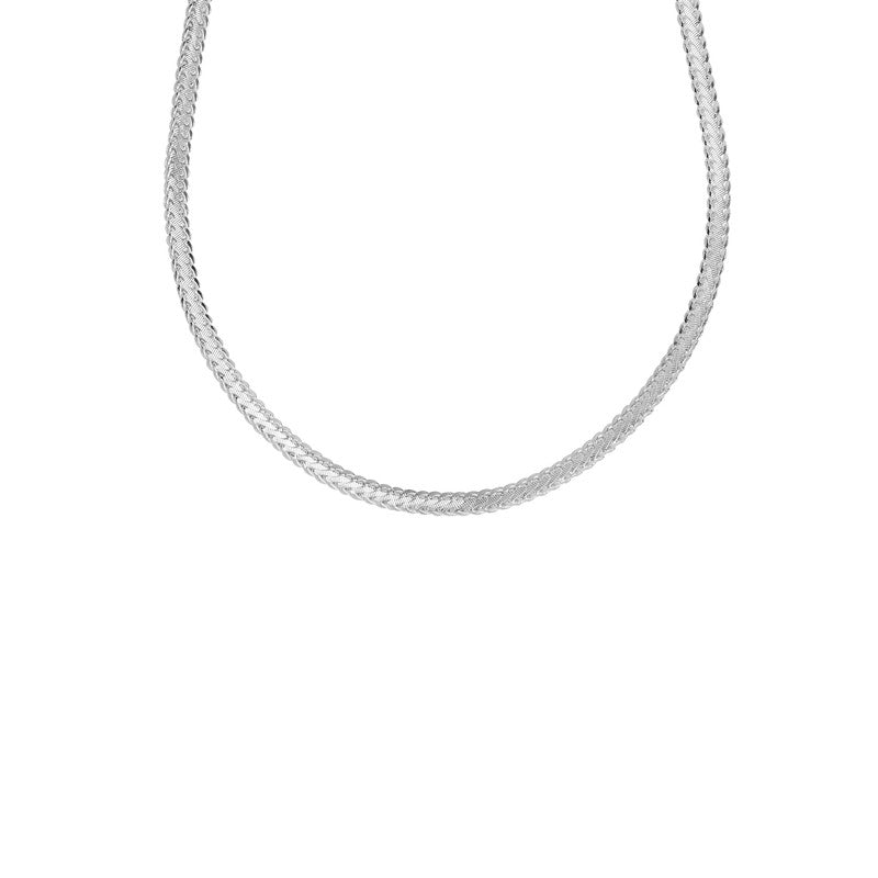 Premium Men’s Silver Oval Finger Chain – stylish and durable silver necklace
