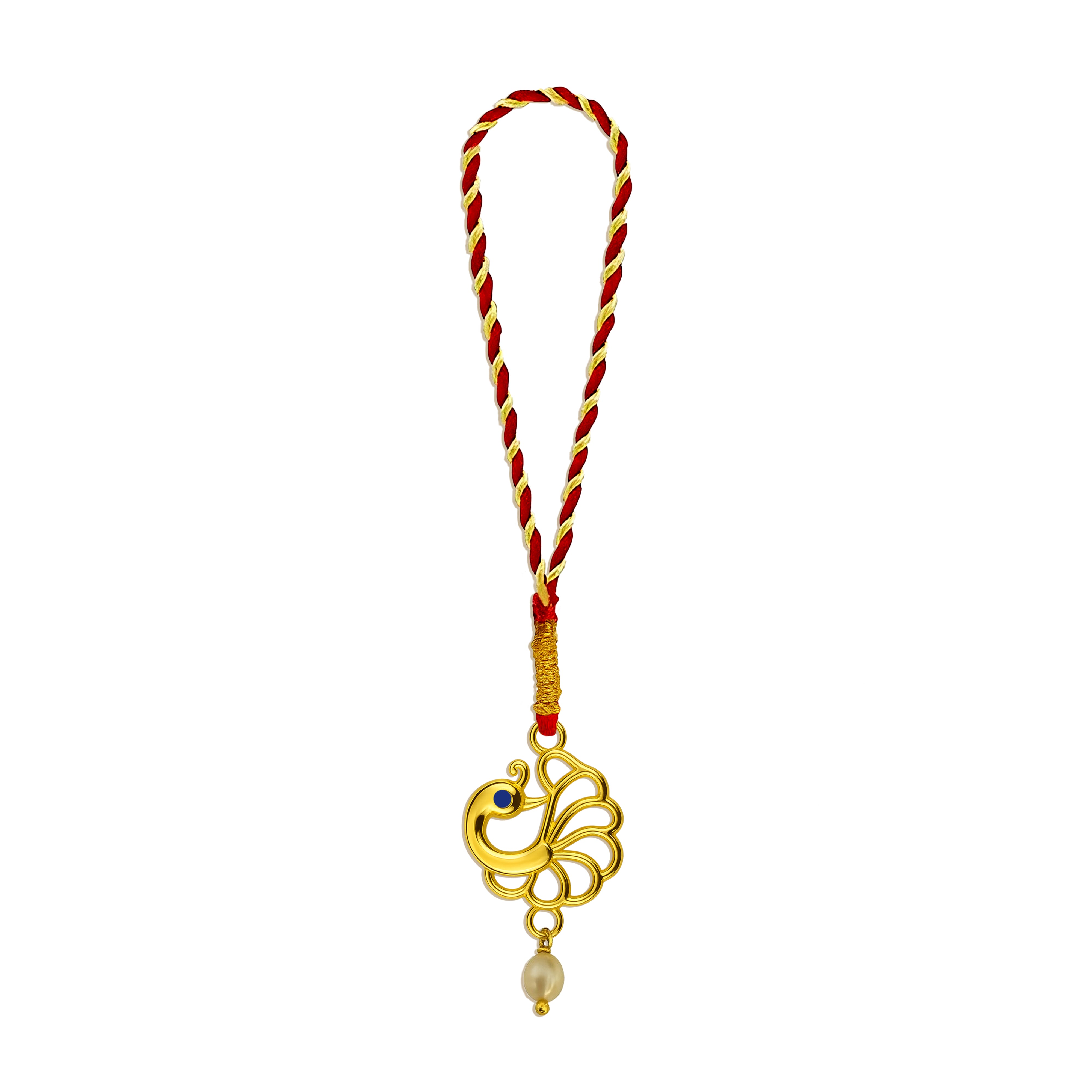 Silver Peacock Lumba Rakhi for bhabhi – vibrant Meena design for sister-in-law
