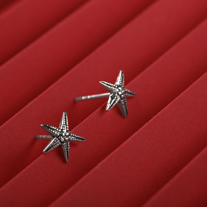 Sterling silver star stud earrings – trendy festive jewelry for Diwali, Bhai Dooj, and Karwa Chauth gifting.