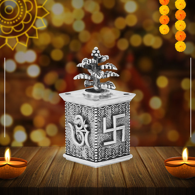 925 Silver Tulsi JI 3D Idol