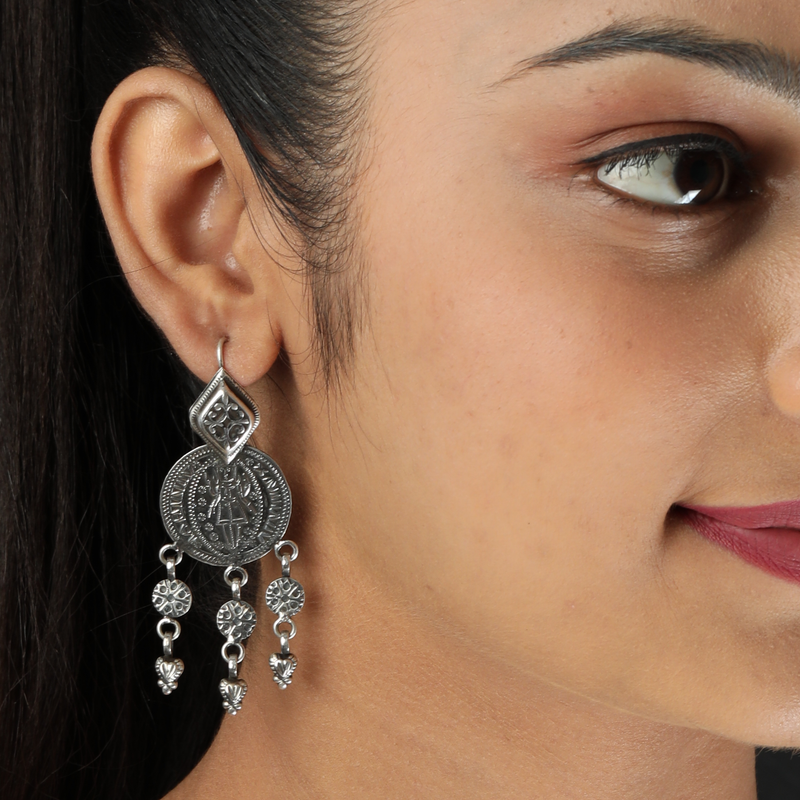 925 Silver Tassel Earrings - Bohemian Chic