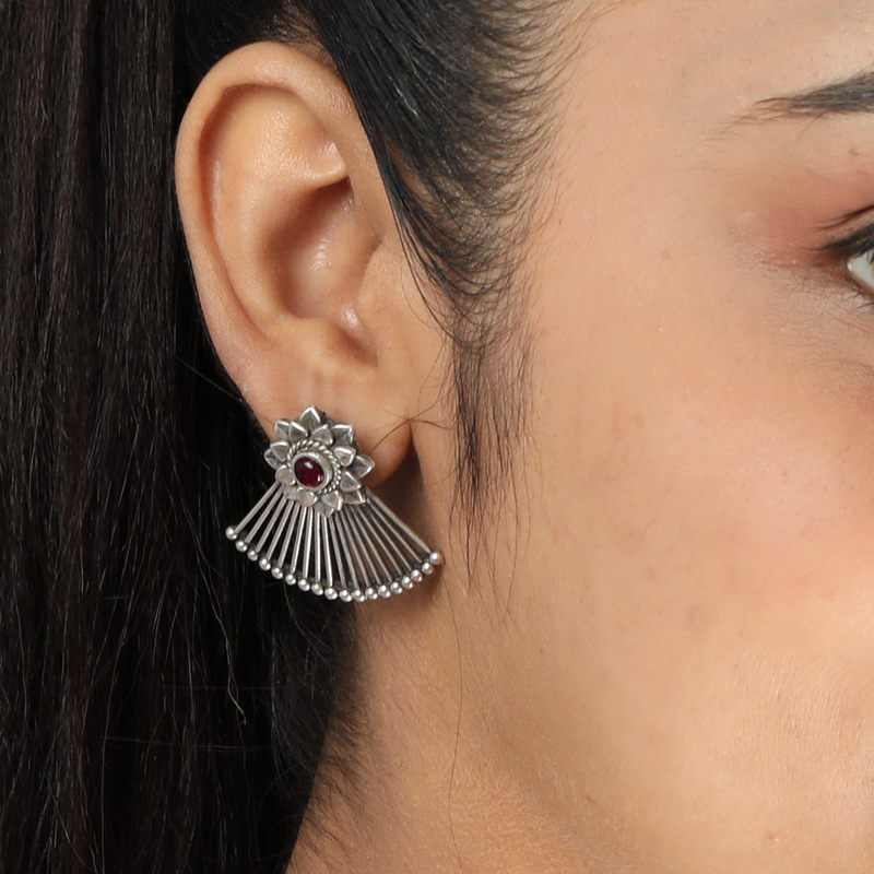 925 Silver Pankhi Earrings - Delicate & Charming