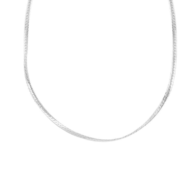 Silver Double Curb Oval Chain