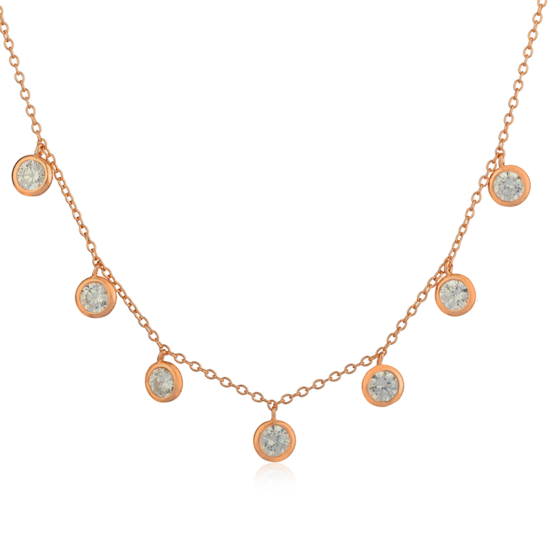 Rose Gold Burst 925 Pendant Necklace