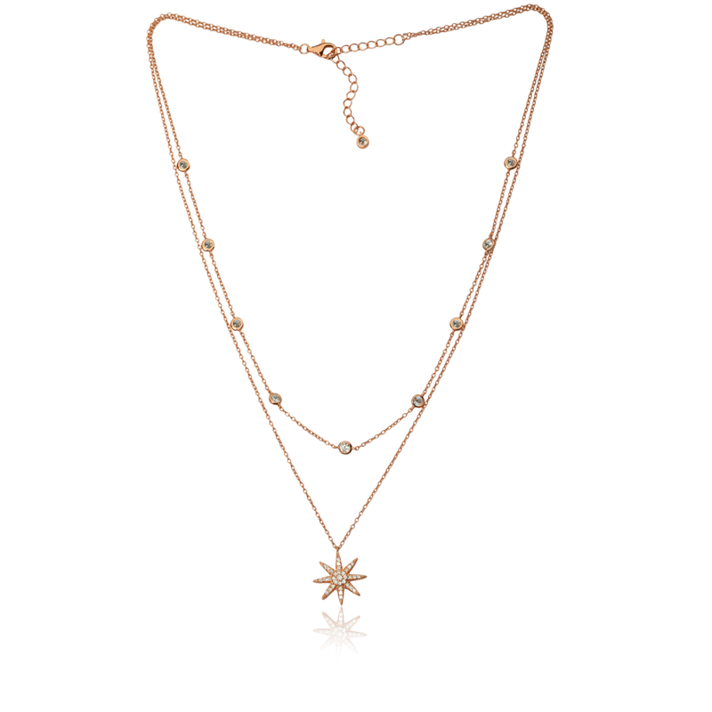 Rose Gold Layered 925 Necklace