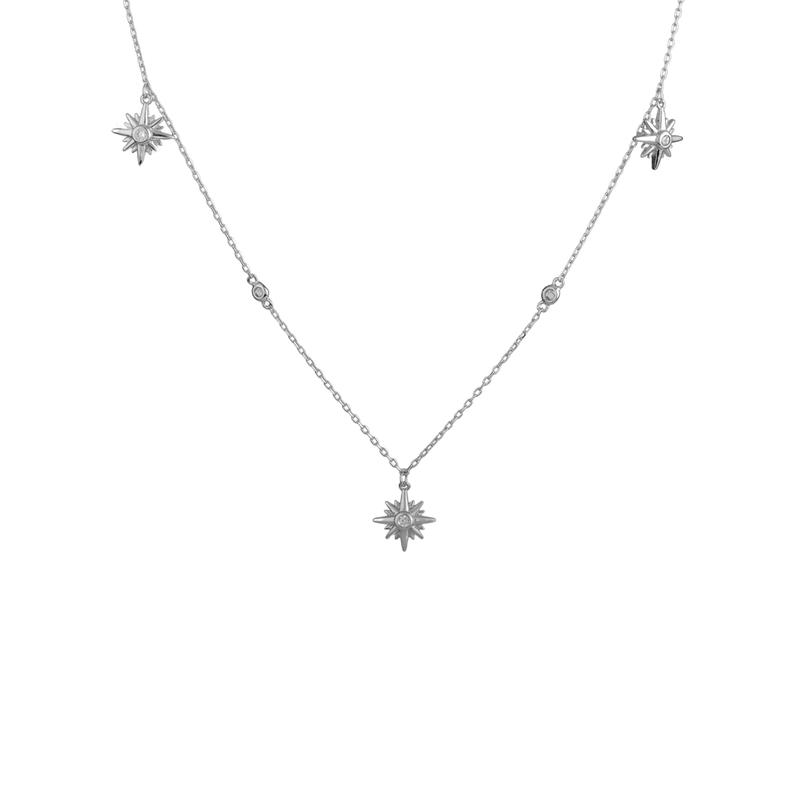 925 Silver Sparkling Stargazer Necklace